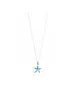 Necklace Starfish with Blue Opal - Silver 925