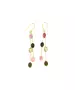 Multicolor Tourmaline Earrings - Silver 925 & Gold Plated