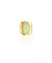 Prehnite Oval Ring - Silver 925 Gold plated