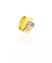 Lampratorite Baguette Ring - Silver 925 Gold plated