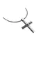 Necklace: Cross Modern,Black - Stainless Steel - No Chain(Only Pendant)