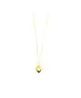 9ct Gold Necklace - Big Heart Pendant - 40 cm