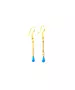 Hanging Drop Earrings - Stainless Steel Gold plated