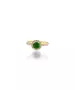 Diana Ring Green Round - Silver 925 Gold Plated