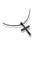 Necklace Cross Black - Stainless Steel - Rope Stainless Steel