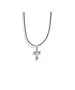 Necklace Cross Simple - Stainless Steel Silver - Rope Stainless Steel