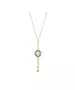 9ct Gold Necklace - TwoFaced with Blue and White Zircons