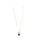 9ct Gold Necklace - Black Zircon - 40 cm