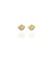 Heart with zircons Earrings - Silver 925 and Gold Plated