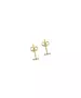 Pink Cross Earrings - Silver 925 and Gold Plated