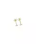 White Cross Earrings - Silver 925 and Gold Plated