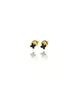 Black Cross Earrings - Silver 925 and Gold Plated