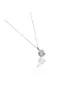 Necklace Evening White Square - Silver or Gold Plated