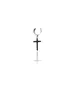 Cuff Earring Hanging Cross - Silver 925