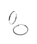 Thick Plain Hoops 4.0cm - Silver 925 and Gold Plated