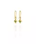 Byzantine 9ct Gold - Long Earrings with green zircon