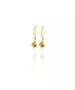 Byzantine 9ct Gold - Long Earrings with pink zircon