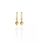 Byzantine 9ct Gold - Long Earrings with white zircon