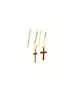 9ct Gold Earrings - Hanging Cross - 18ct Gold