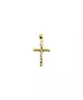 9ct Yellow and White Gold Cross with Jesus Christ