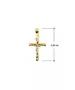 9ct Yellow and White Gold Cross with Jesus Christ