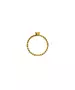 Silver 925 Gold Plated - Twist Ring with yellow zircon