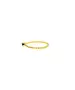 Silver 925 Gold Plated - Twist Ring with Black zircon