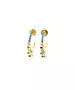 Silver 925 Gold - Small Hoops with hanging Zircons