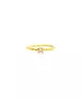 Silver 925 Gold Plated - Twist Ring with White zircon