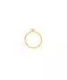 Silver 925 Gold Plated - Twist Ring with White zircon