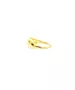 Silver 925 Gold Plated - Ring with green baguette