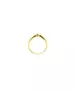 Silver 925 Gold Plated - Ring with green baguette