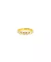 Silver 925 Gold Plated - Ring with White zircons