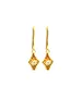 Byzantine 9ct Gold - Long Earrings with white zircon