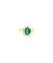 Diana Ring with Green stone- Silver 925 Gold Plated