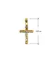 9ct Yellow and White Gold Cross with Jesus Christ