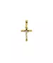 18ct Yellow and White Gold Cross with Jesus Christ