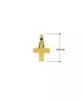 9ct Gold Cross - Squared Double Side