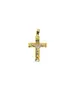 9ct Yellow and White Gold Cross with Jesus Christ