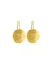 Phaistos Disk Curved Earrings - Silver 925 Gold Plated - Yellow Gold Plated