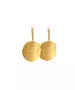 Phaistos Disk Curved Earrings - Silver 925 Gold Plated - Yellow Gold Plated