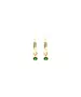 Small Plain Hoops with Green Zircon - Silver 925 and Gold Plated - Sterling Silver 925