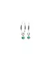 Small Plain Hoops with Green Zircon - Silver 925 and Gold Plated - Sterling Silver 925