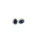 Diana Earrings with Blue and White Zircons - Silver 925