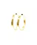 9ct Gold Hoops - Plain Thick Flat 2.4 cm