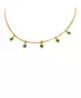 Necklace 5 Colored Zircons- Silver 925 Gold Plated