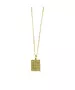 Byzantine Rectangle Pendant 2 Sided - Silver 925 and Gold Plated