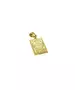 9ct Gold Pendant - Constantinato Double Face Diamond Shape with Pink Zircons - 50 cm