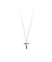 9ct White Gold Necklace - Cross