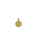 9ct Gold Pendant - Constantinato Double Face with Blue Zircons - No Chain(Only Pendant)